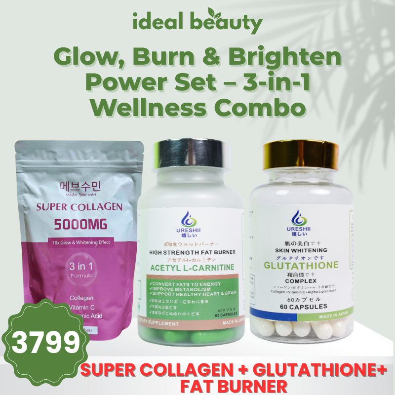 Glow, Burn & Brighten Power Set – 3-in-1 Wellness Combo